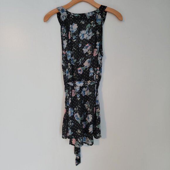 NWT Motherhood Maternity Top Floral Sleeveless‎ Belted Shirt Sz M NEW - Picture 6 of 10